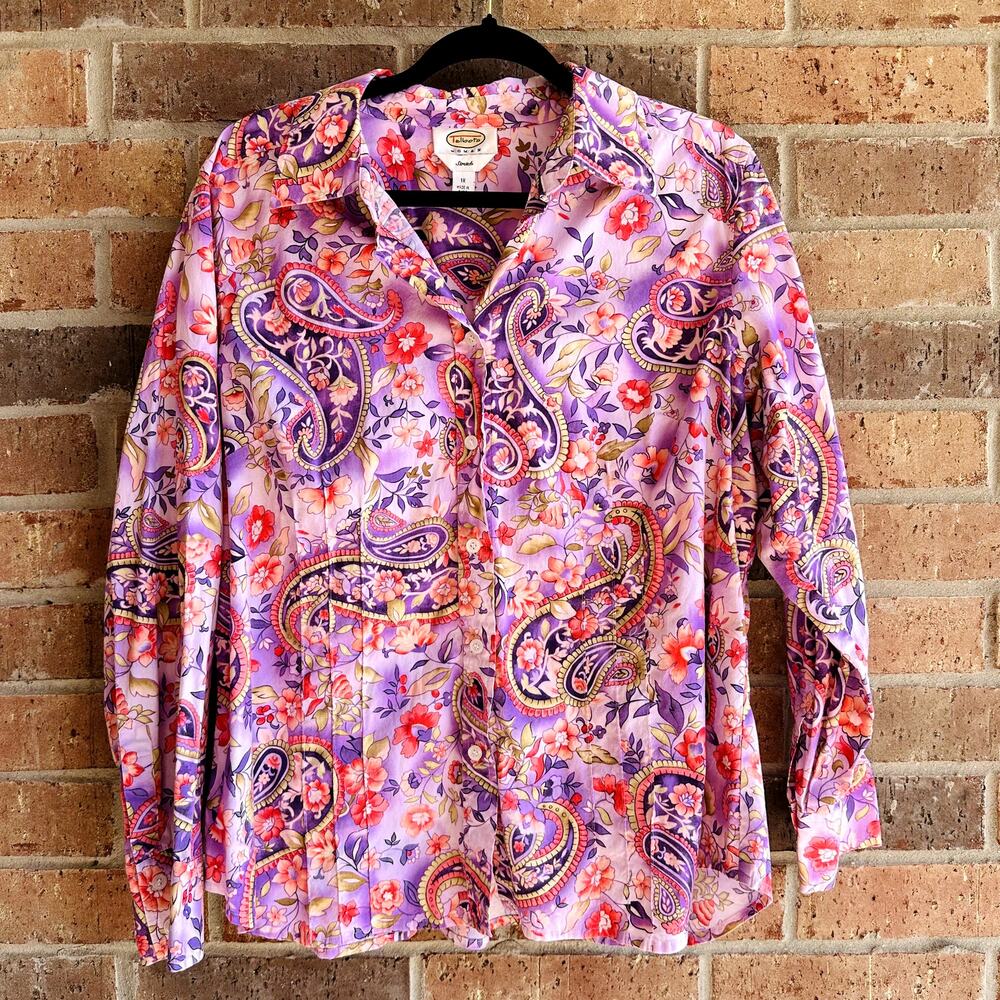 Talbots Woman Stretch Purple/pink blouse 1X